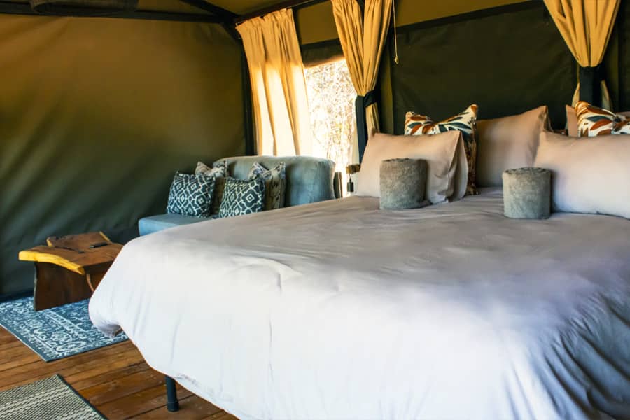 TimBila Camp Namibia - Bedroom w. sleeping couch